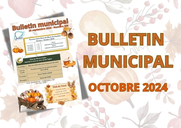 Bulletin municipal du 26 septembre 2024  - copie