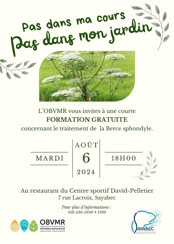 Formation sur le traitement de la Berce sphondyle