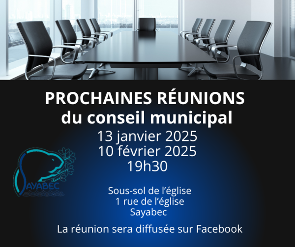 Prochaines séances du conseil municipal
