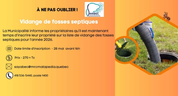 Vidange de fosses septiques