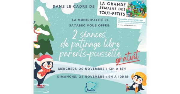 Patinage libre parents-poussette