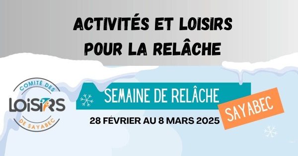 Activit&eacute;s de la Semaine de rel&acirc;che